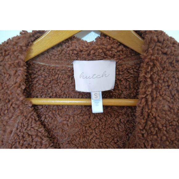 Hutch Rhys Moto Jacket Faux Leather Chestnut Size Small - Picture 6 of 8